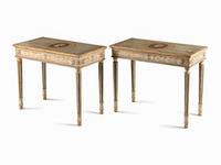A Pair of Italian Painted Console Tables