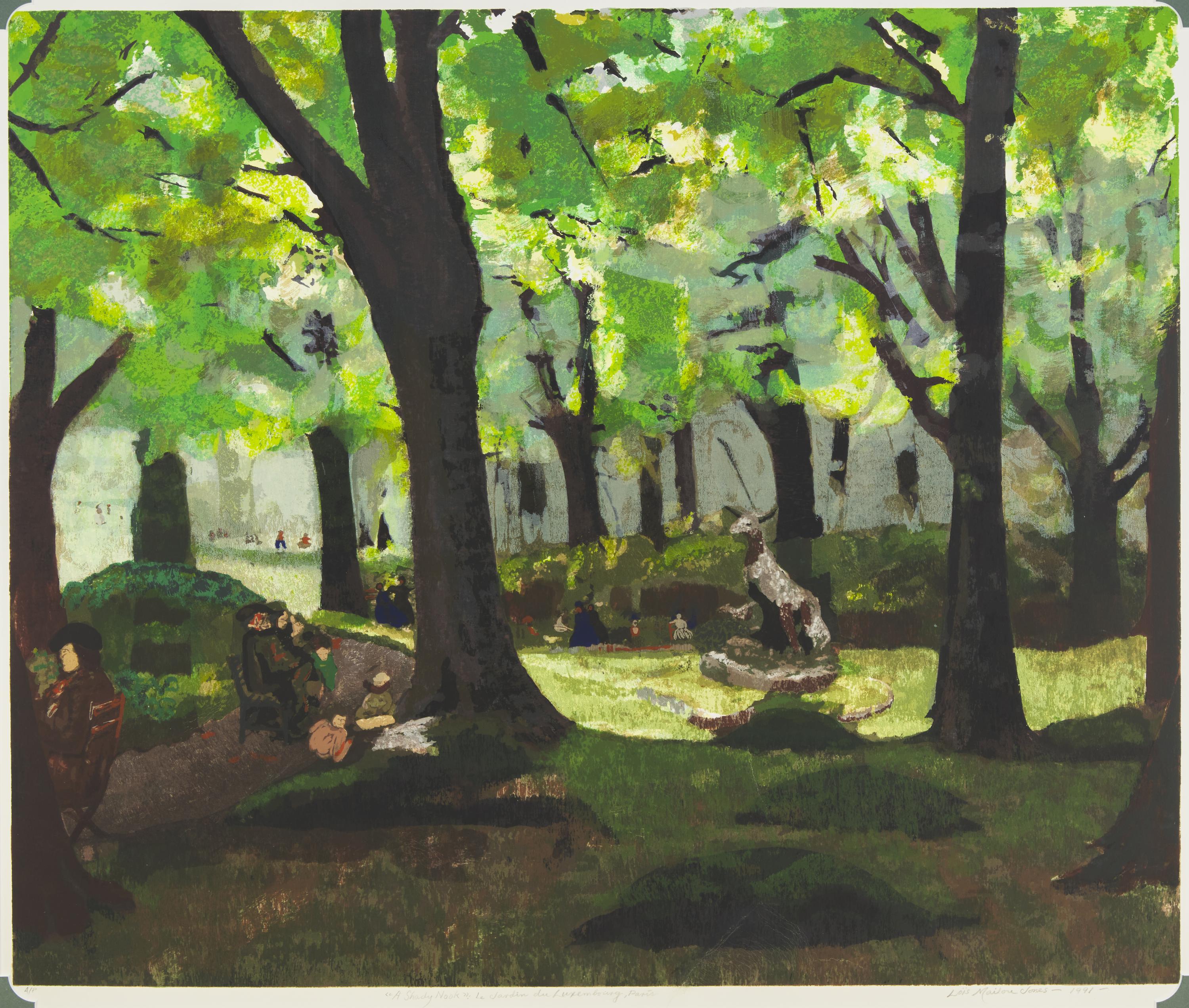 A Shady Nook , (Le Jardin du Luxembourg, Paris) , 1991