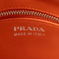 PRADA, BUNNY-ARROW PRINT LEATHER HANDBAG