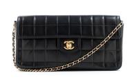 Chanel Black Leather Quilted Flap Bag, 1990-2000s