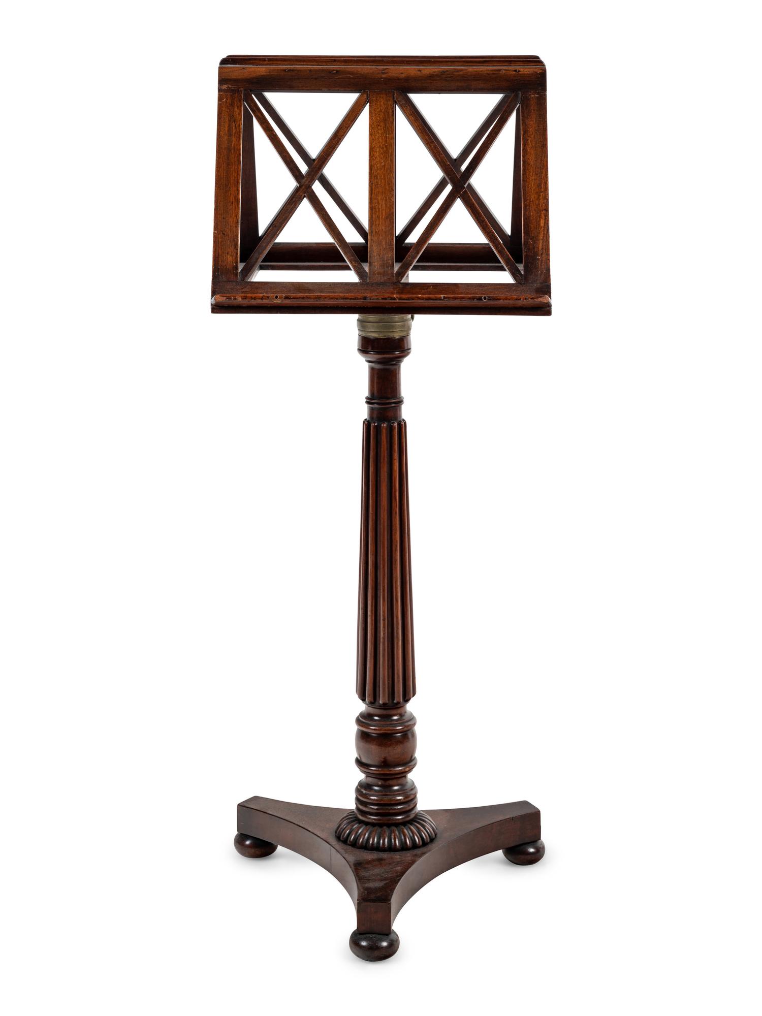 A Regency Mahogany Duet Music Stand