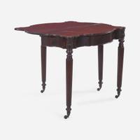 A Federal carved mahogany card table Salem or Boston, MA, circa 1820
