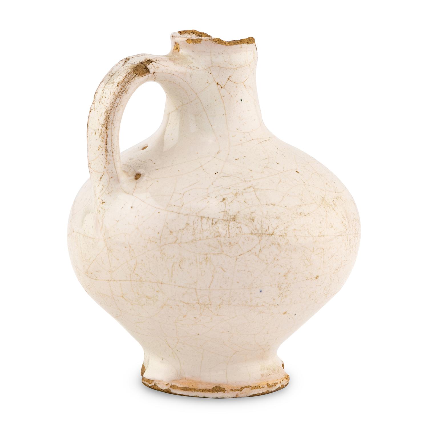 An English Delftware Sack Wine Bottle