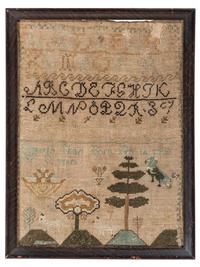 A Needlework Embroidered Schoolgirl's Sampler, Wrought by Elisabeth Short