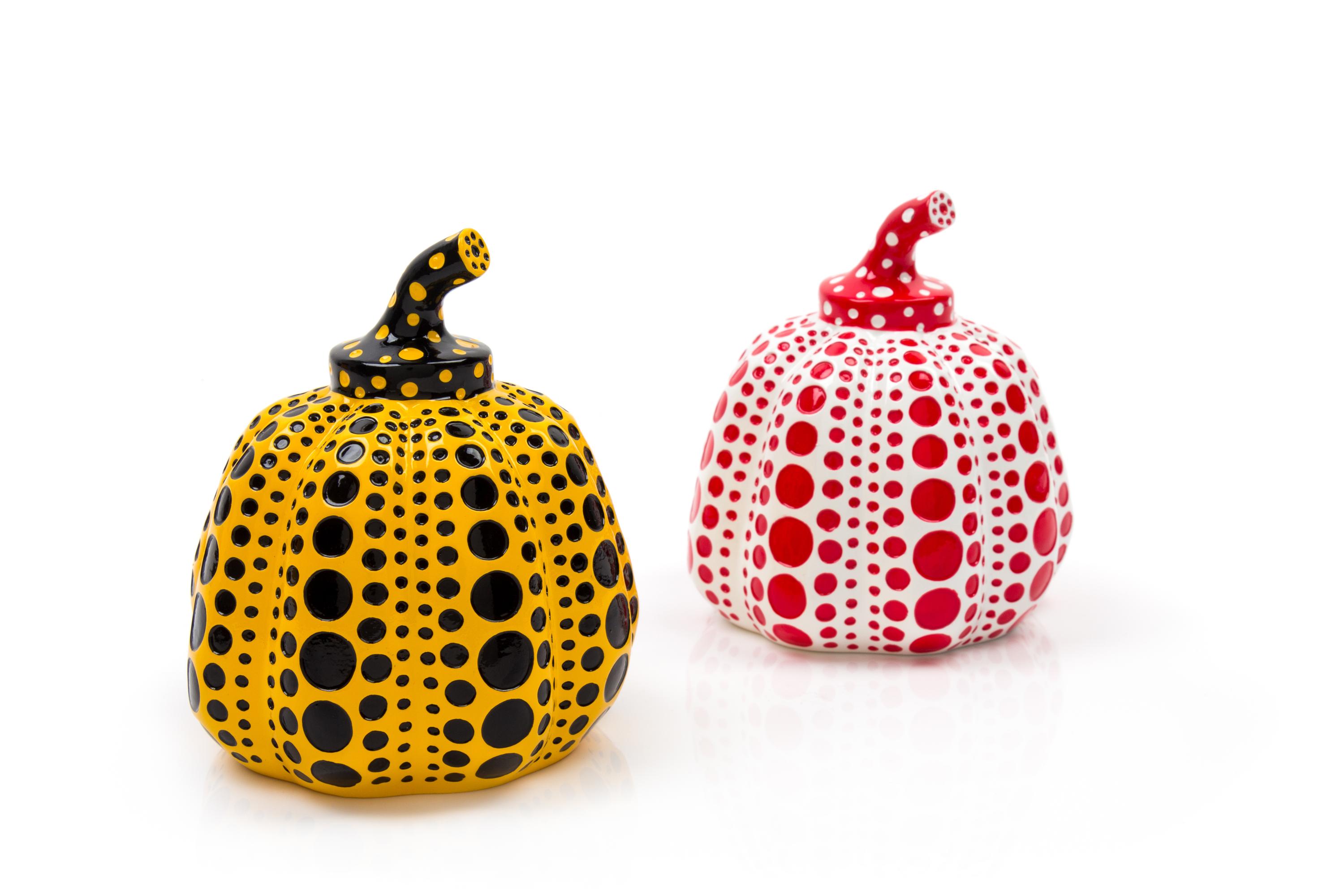 Yayoi Kusama, (Japanese, b. 1929), Pumpkins (Yellow and Red), 2013 (a pair of works)