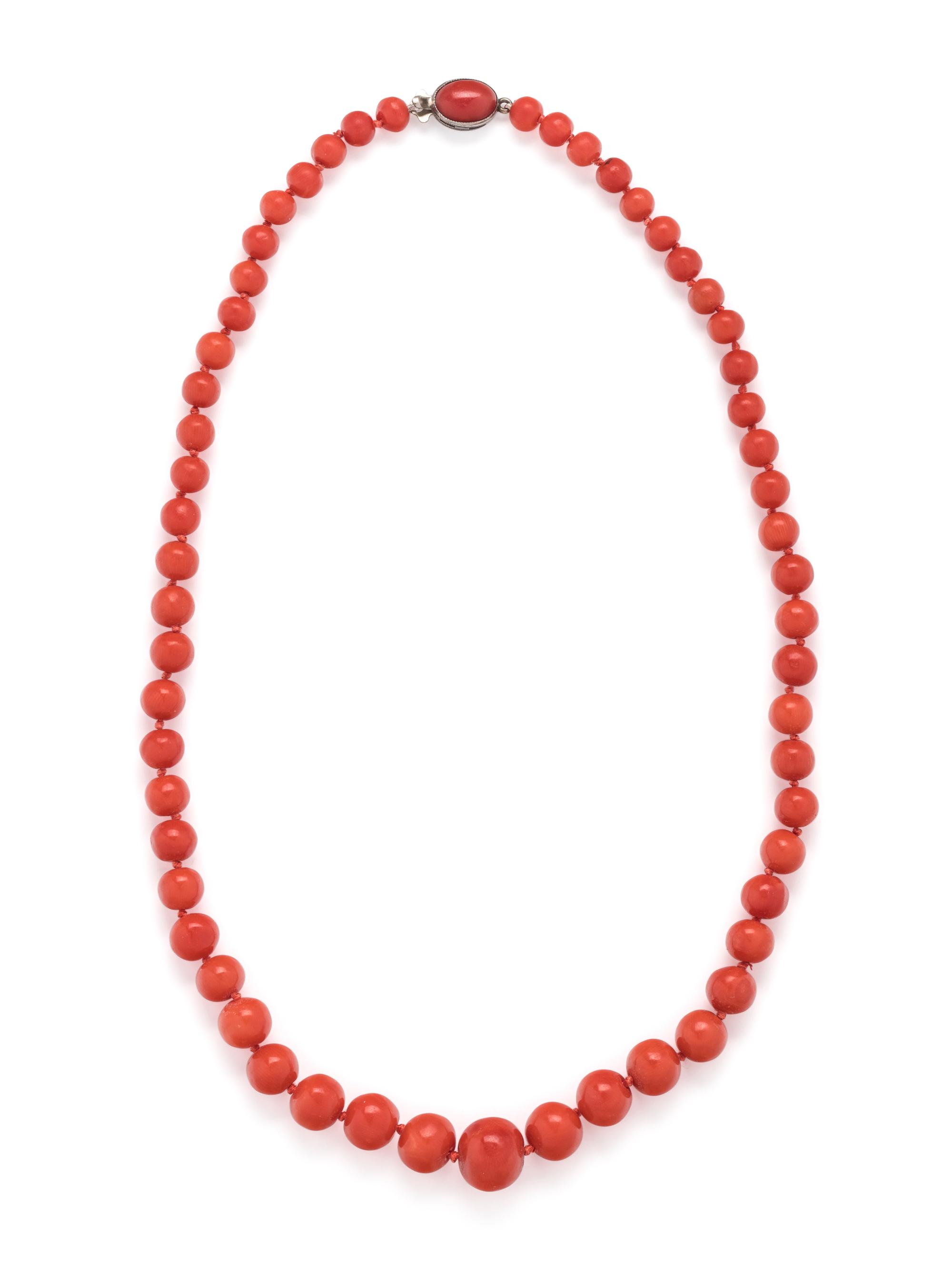 CORAL BEAD NECKLACE