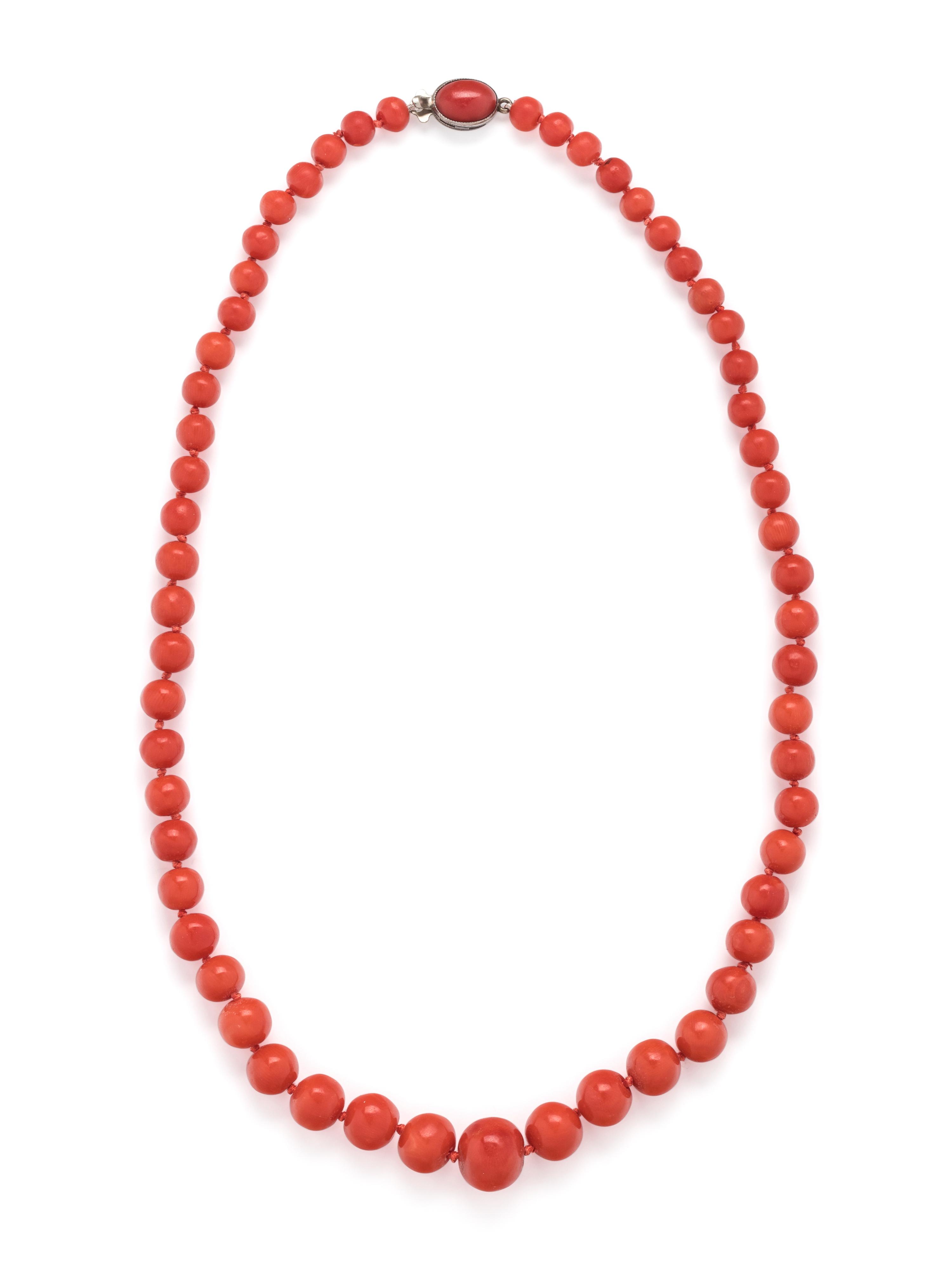 CORAL BEAD NECKLACE