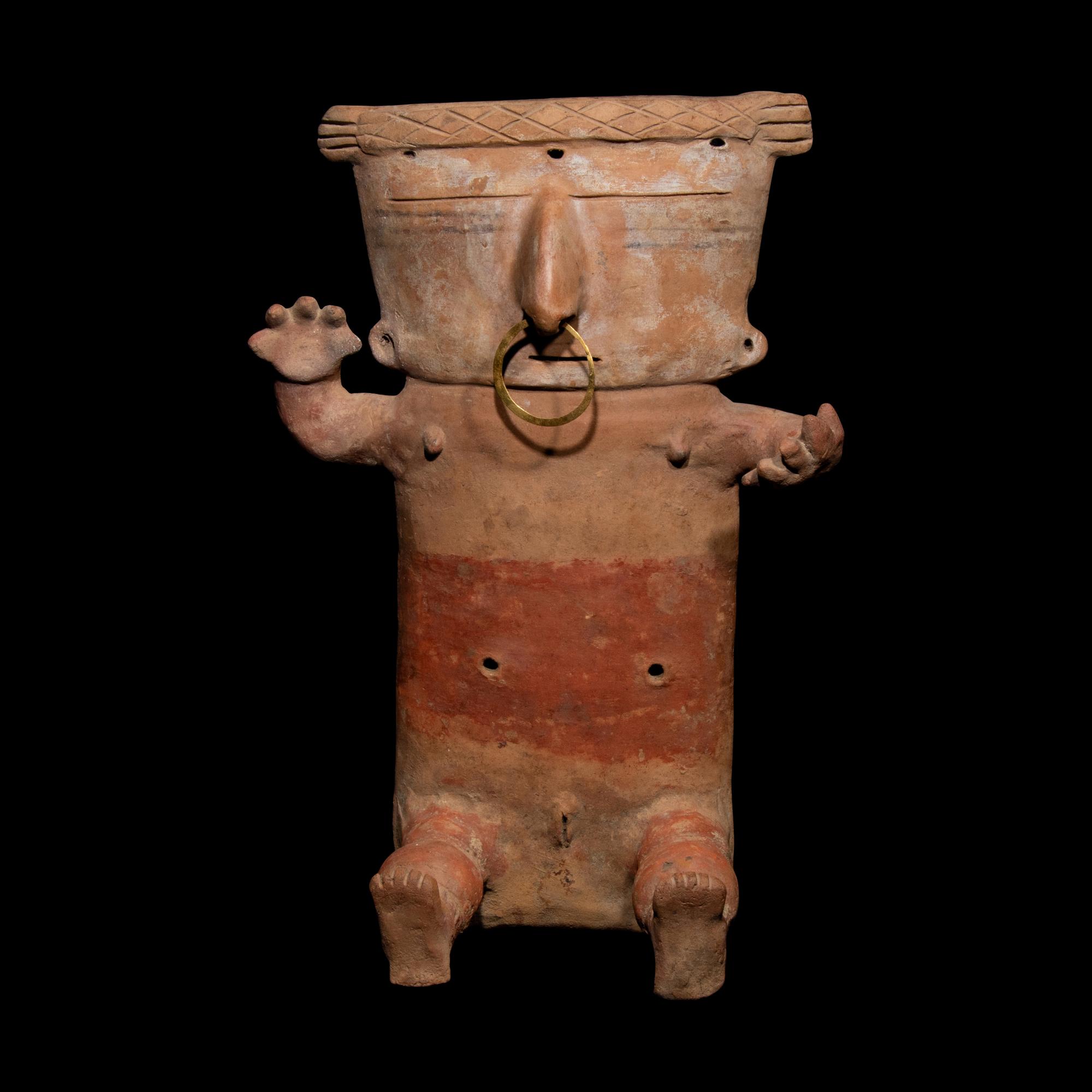A Quimbaya Terracotta Seated Figure