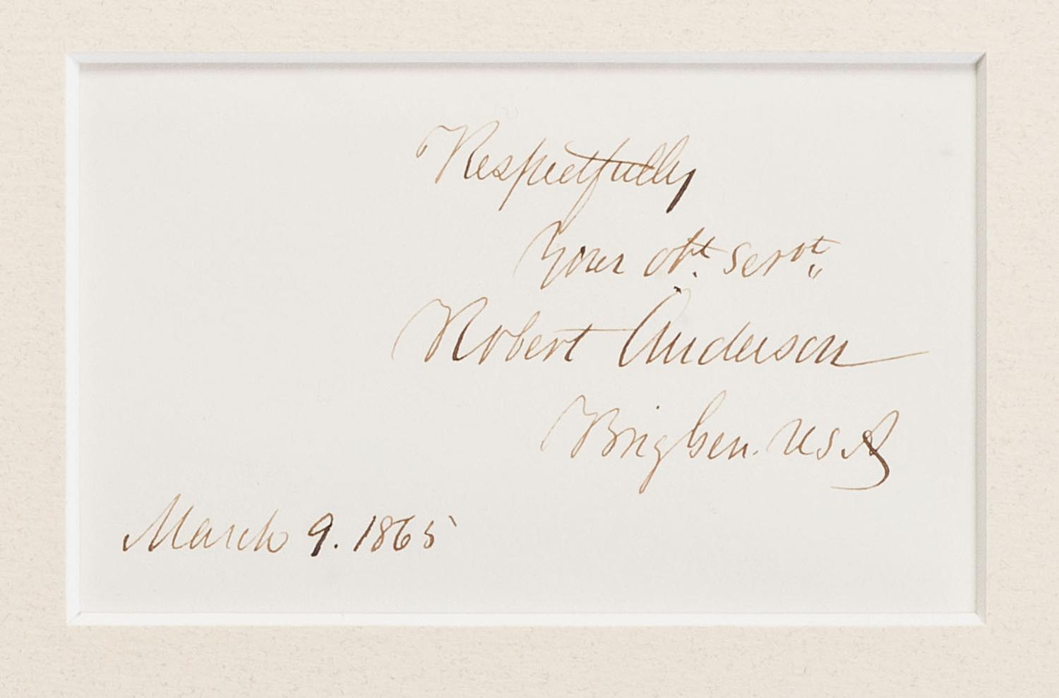 [CIVIL WAR - SPANISH AMERICAN WAR]. 9 autographs of Naval officers and generals, incl. ANDERSON.