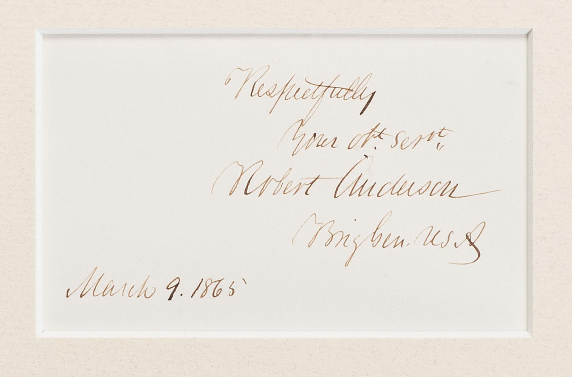 [CIVIL WAR - SPANISH AMERICAN WAR]. 9 autographs of Naval officers and generals, incl. ANDERSON.