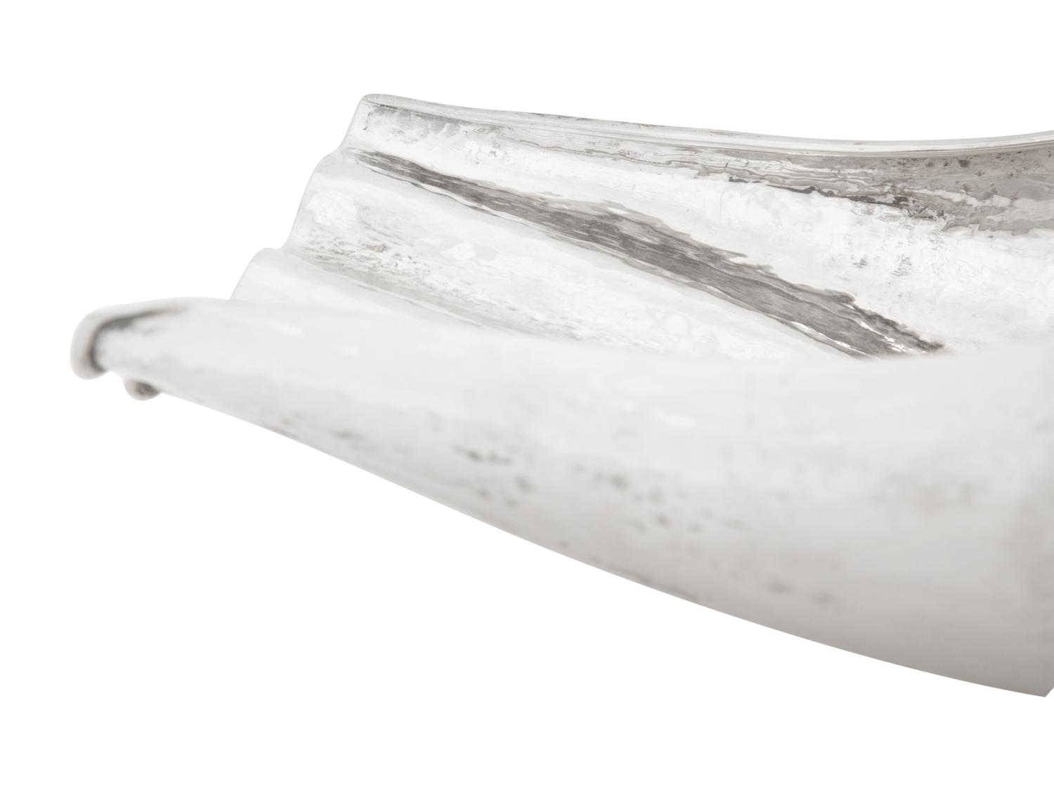 An Italian Silver Modernist Swan-Form Center Bowl