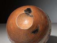 San Ildefonso Inverted Polychrome Pottery Jar, with Birds