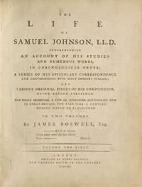 [Literature] [Johnson, Samuel] Boswell, James: The Life of Samuel Johnson...