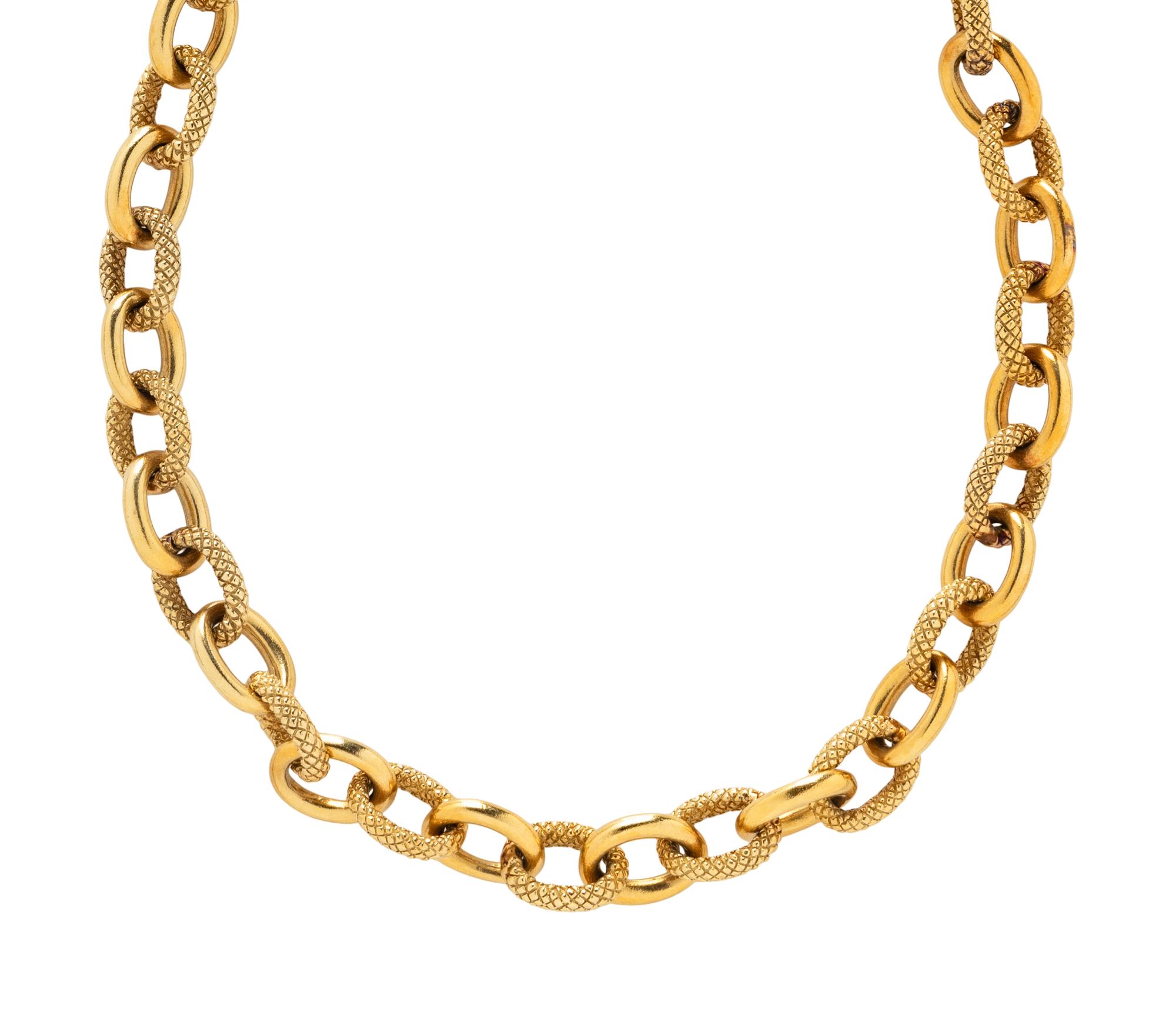 JUDITH RIPKA, YELLOW GOLD AND DIAMOND NECKLACE