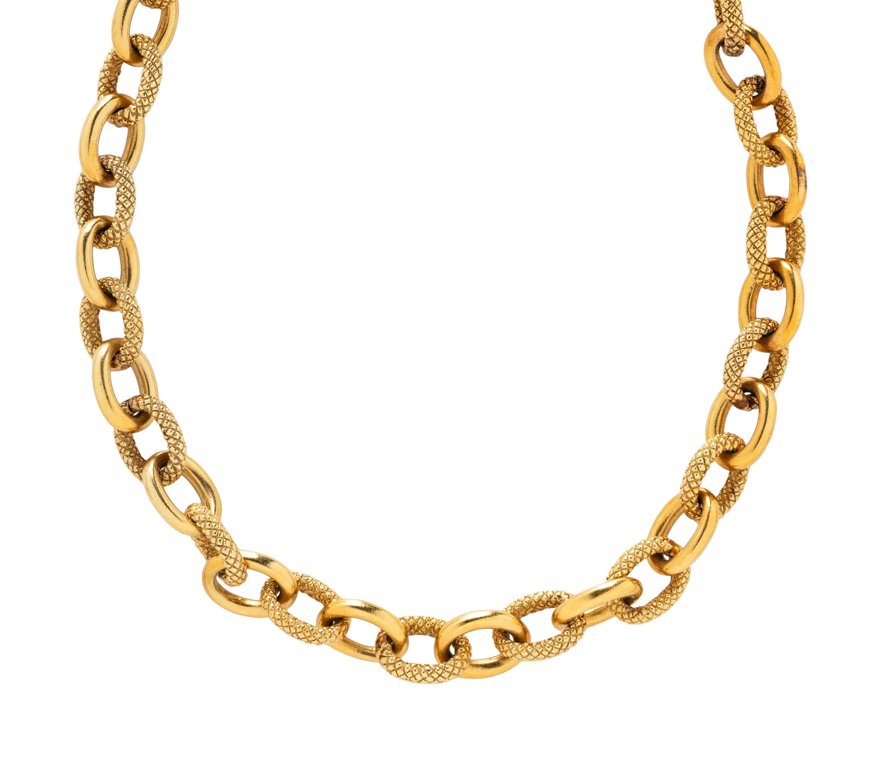 JUDITH RIPKA, YELLOW GOLD AND DIAMOND NECKLACE