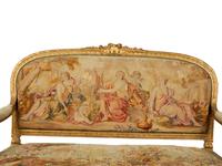 A Louis XVI Style Giltwood Settee with Tapestry Upholstery — 19TH CENTURY