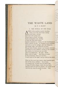 ELIOT, T. S. (1888-1965). "The Waste Land." In: The Criterion , Vol. I, No. 1, pp. 50-64. London: R. Cobden-Sanderson, October 1922.