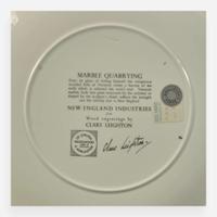 A Set of Twelve Wedgwood Queensware "New England Industries" Plates UK, 1950s