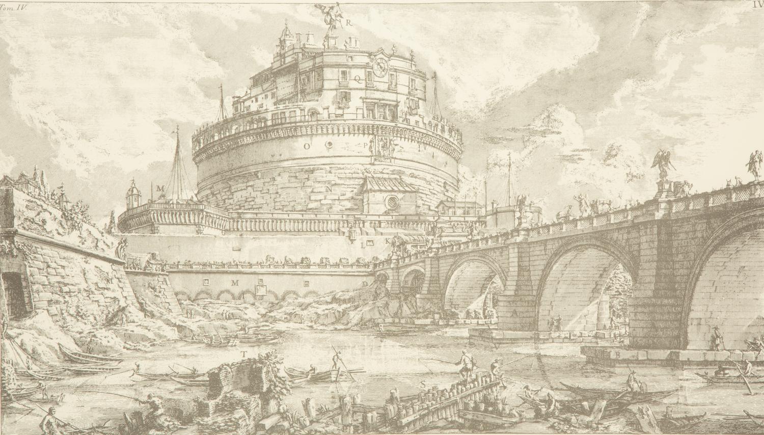Eight Black and Parcel Gilt Framed Prints After Giovanni Piranesi — 20th Century