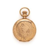 ELGIN, 14K YELLOW GOLD HUNTER CASE POCKET WATCH