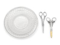 A Tiffany and Co. Silver Salver and Grape Shears