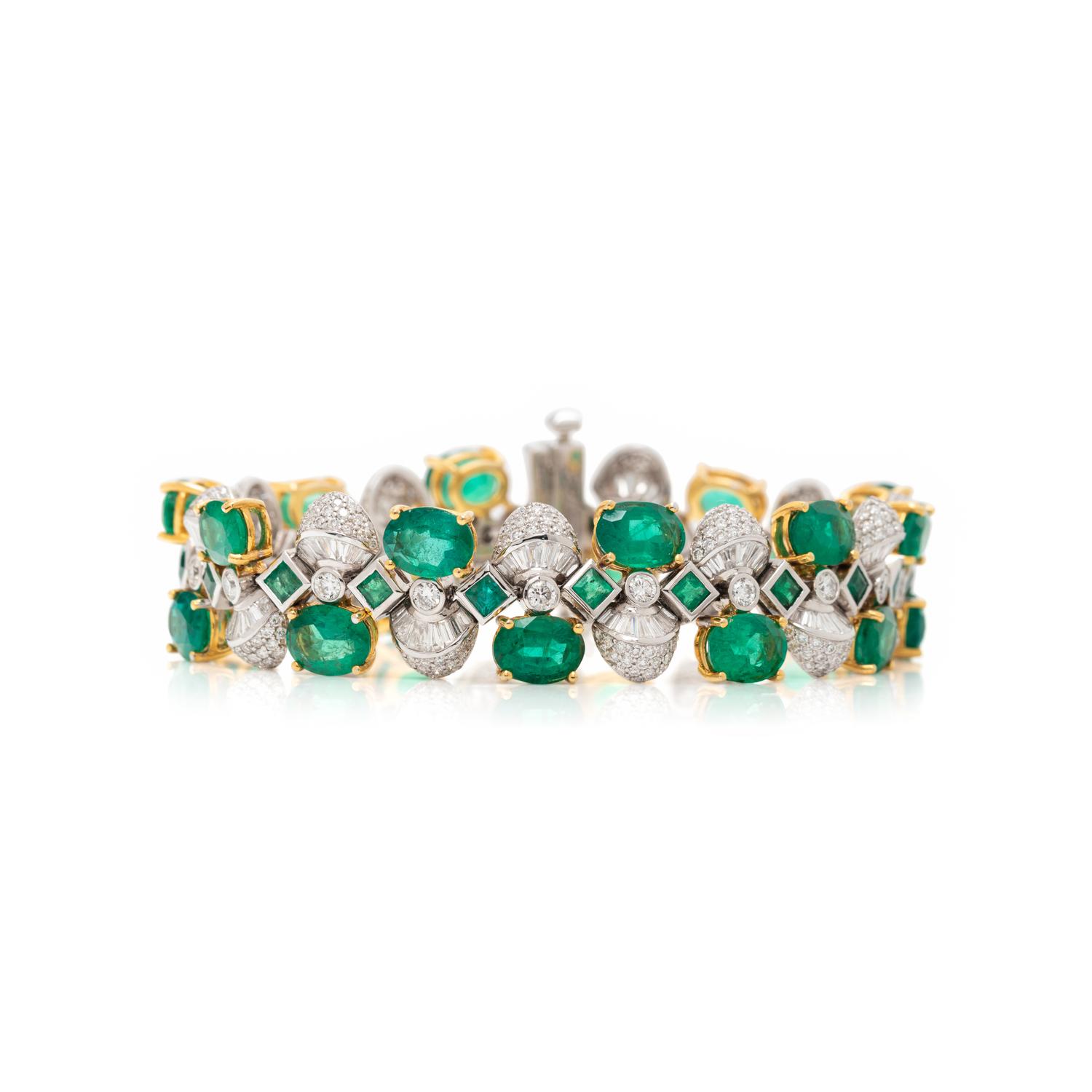 EMERALD AND DIAMOND BRACELET