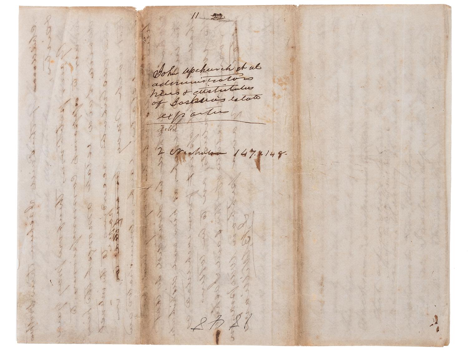 [SLAVERY & ABOLITION]. A group of 4 documents related to the enslavement of individuals in Tennessee, comprising: