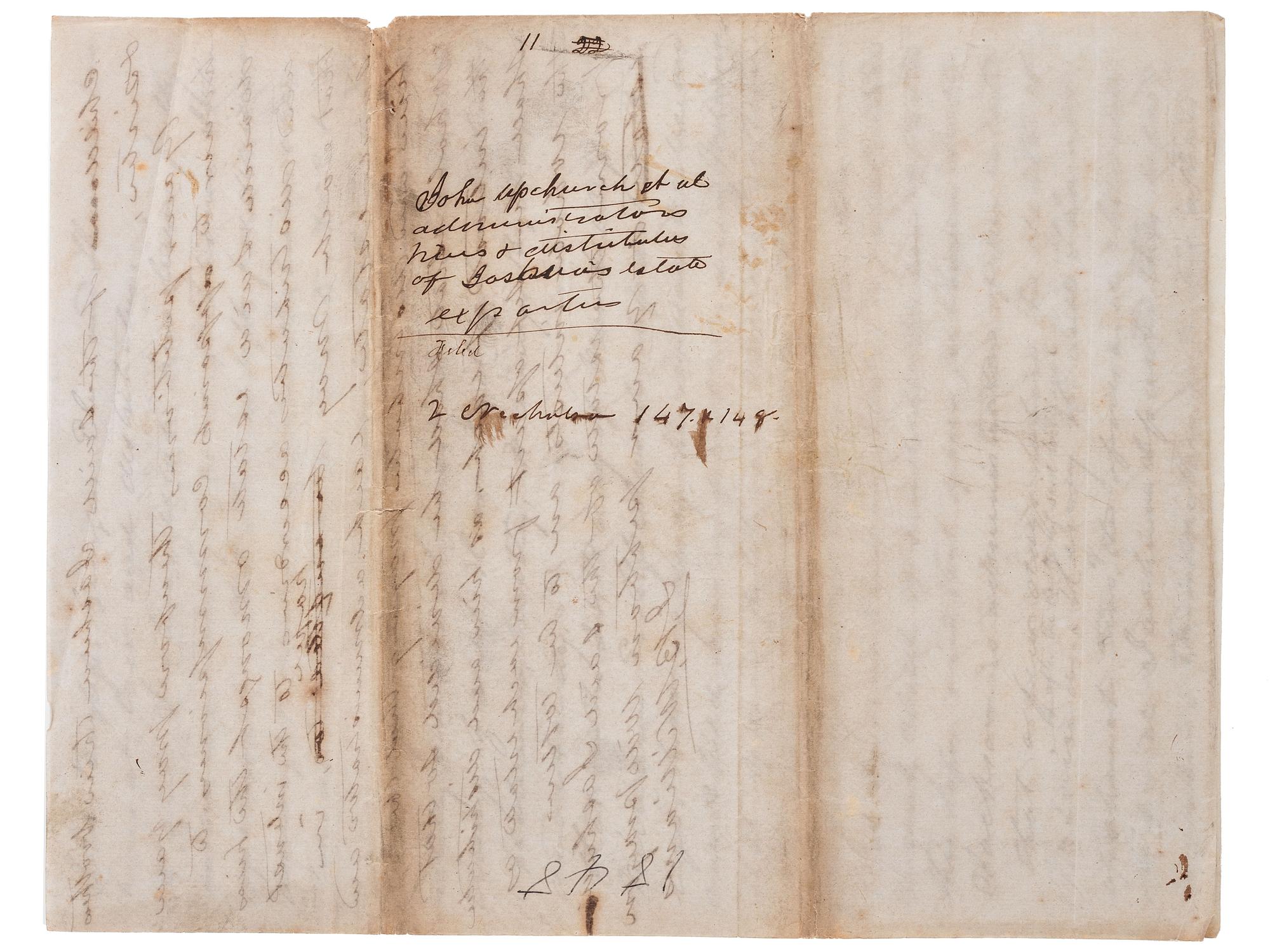 [SLAVERY & ABOLITION]. A group of 4 documents related to the enslavement of individuals in Tennessee, comprising: