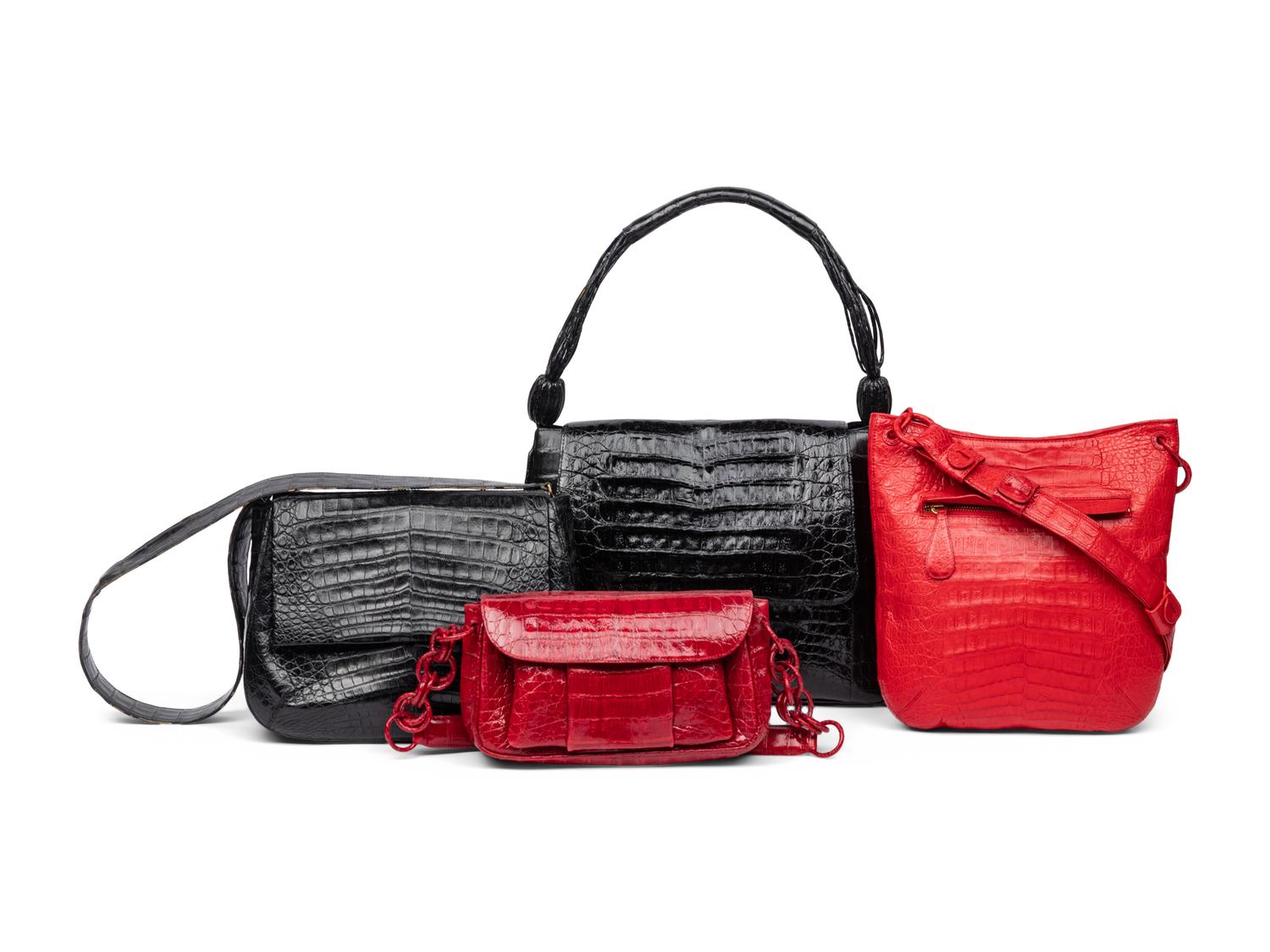Nancy Gonzalez, Four Red & Black Bags