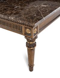 A Louis XVI Style Painted Marble-Top Low Table