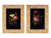 Still Life with Flowers (a pair of works), 1880
