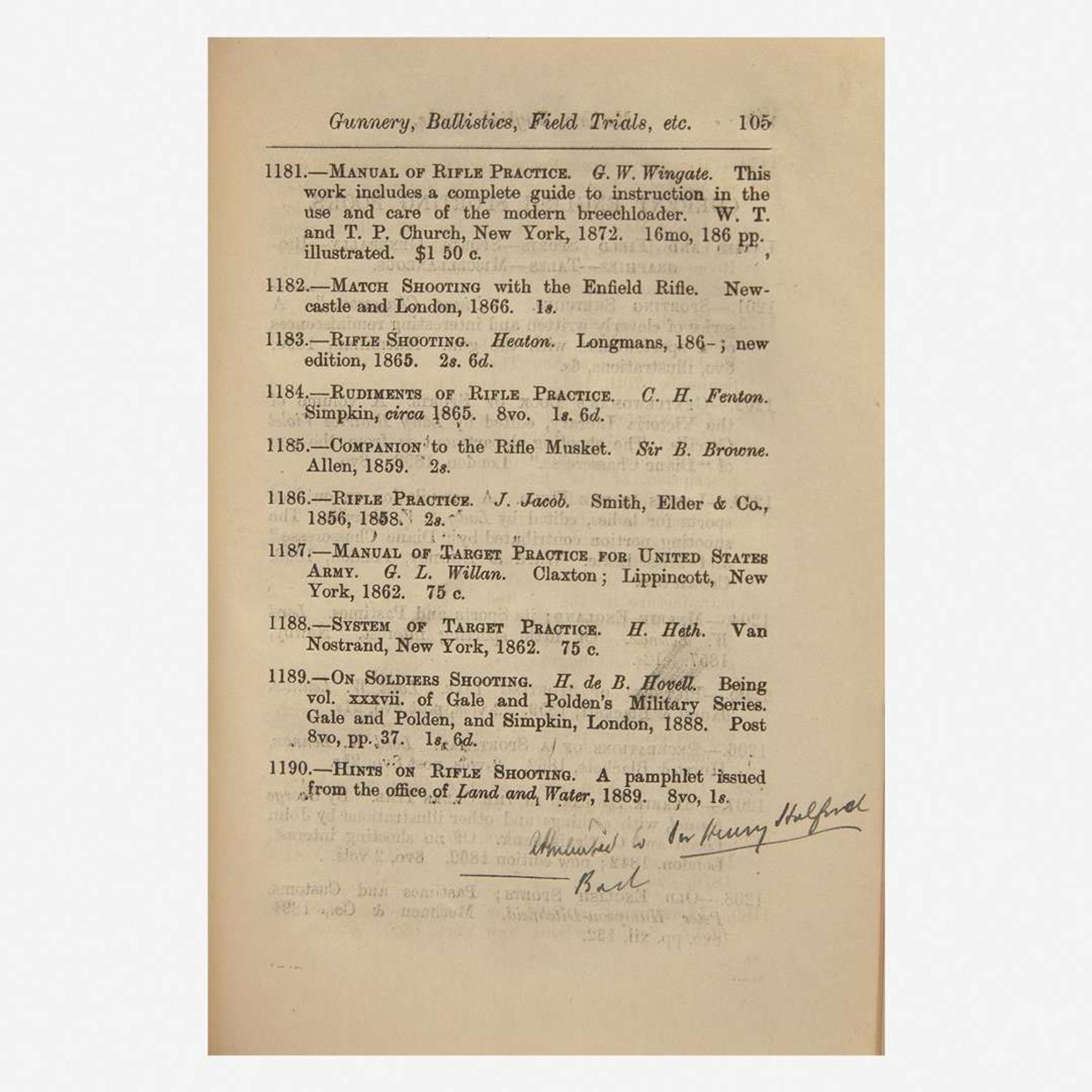 [Sporting] [Shooting] [Greener, William Oliver] Gerrare, Wirt A Bibliography of Guns and Shooting...