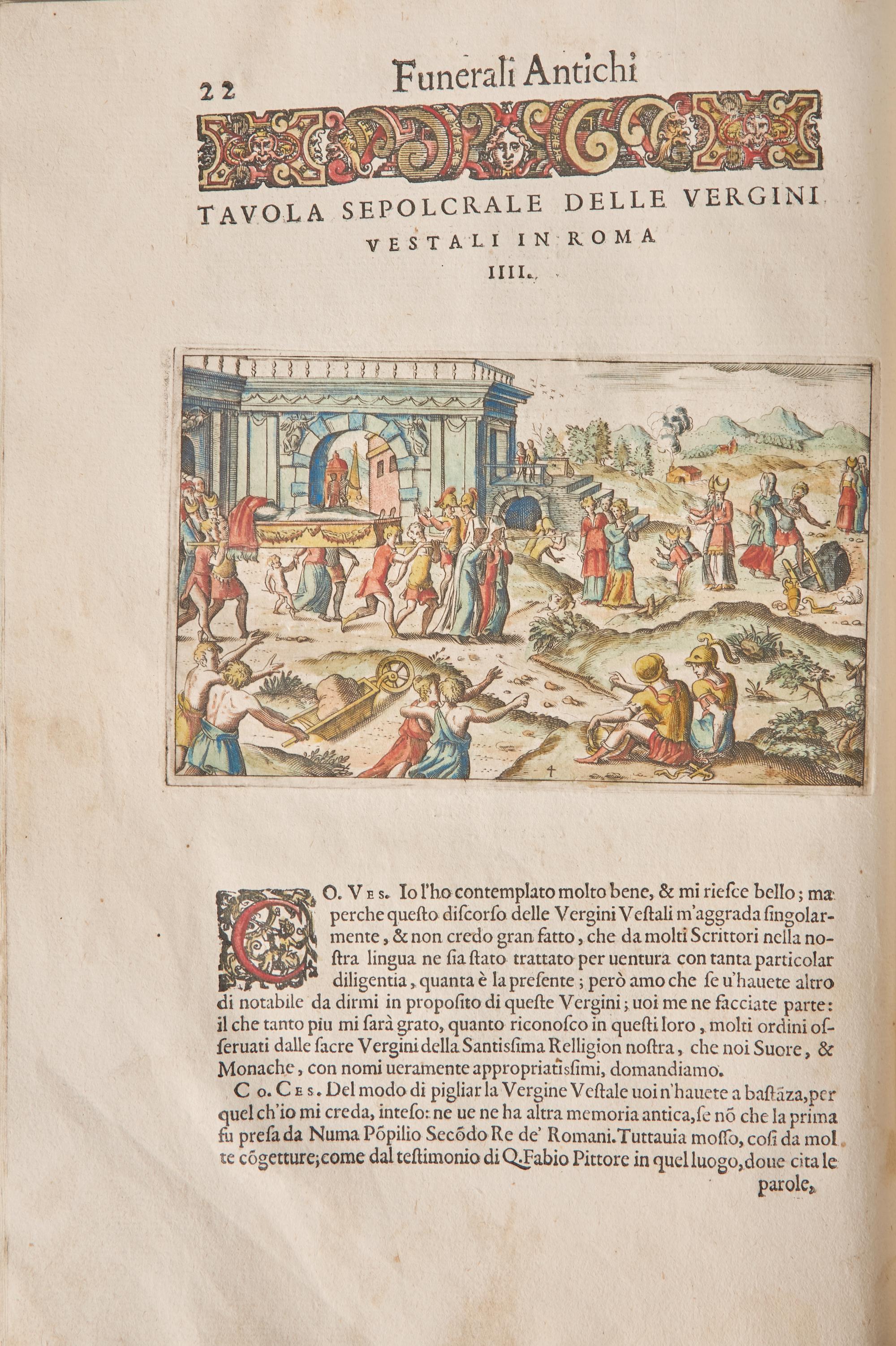 [Funerary] Porcacchi, Tommaso. Funerali Antichi di diuers i Popoli, et Nationi. ..