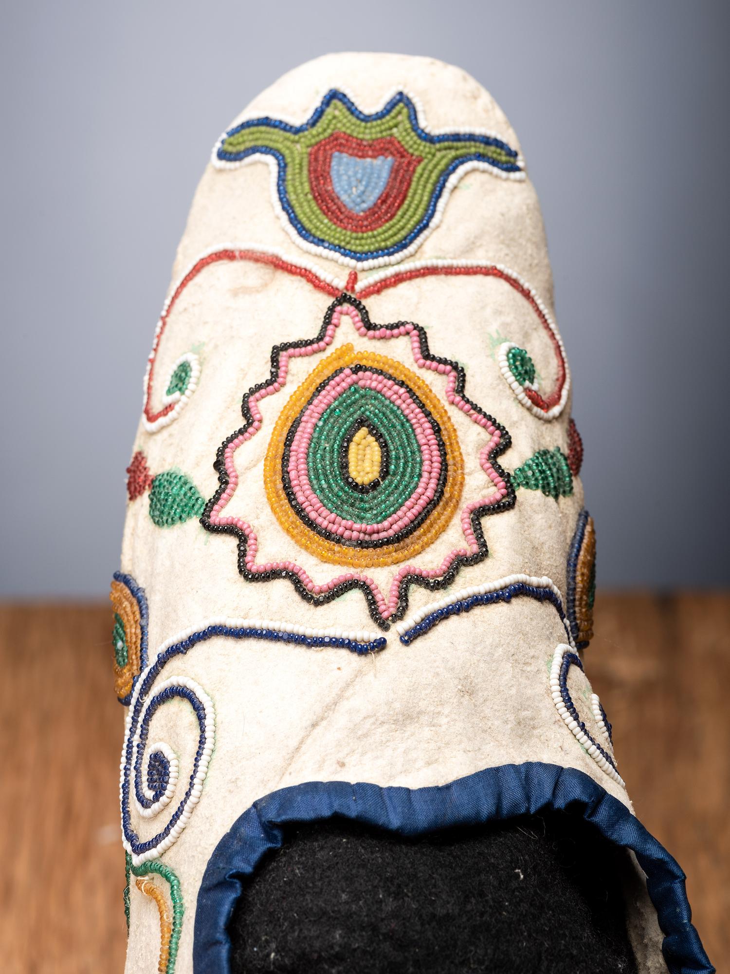 Upper Missouri Beaded Hide Moccasins
