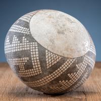 Snowflake, Black-on-White Pottery Seed Jar