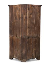 A Federal Yellow Painted Poplar or Pine Corner Cupboard