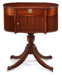 Mahogany Classical-style sewing cabinet attributed to robert whitley (b. 1924), bucks county, pa