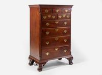 A Chippendale walnut tall chest, Southeastern Pennsylvania, circa 1780