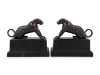 A Pair of Cast Metal Dog Bookends