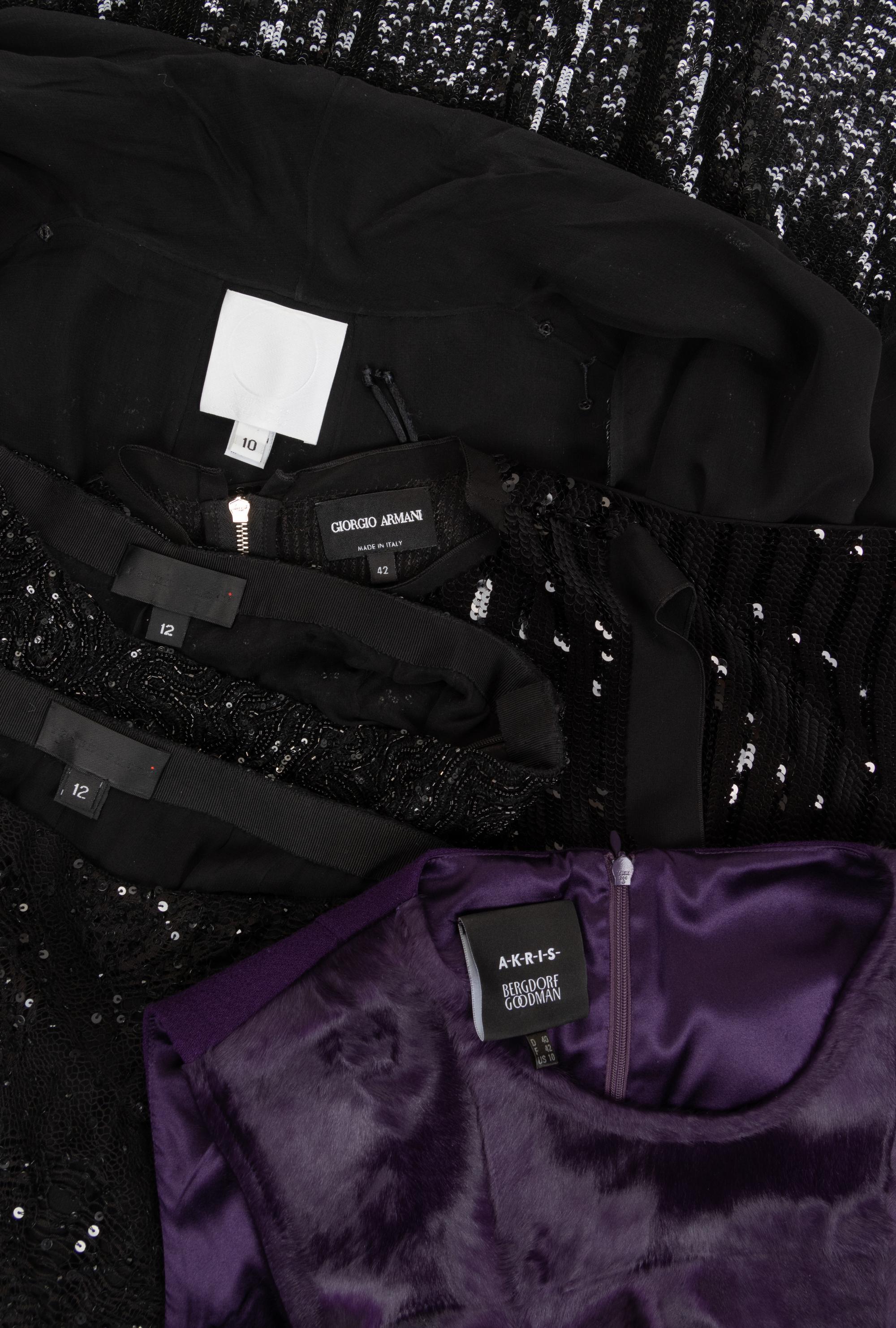 Four Sleeveless Tops and Two Sequined Pants: One Akris, One Giorgio Armani, One Unlabeled and Three Ralph Rucci