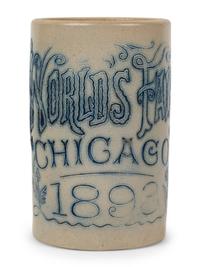A 'Chicago World's Fair 1893' Stoneware Mug