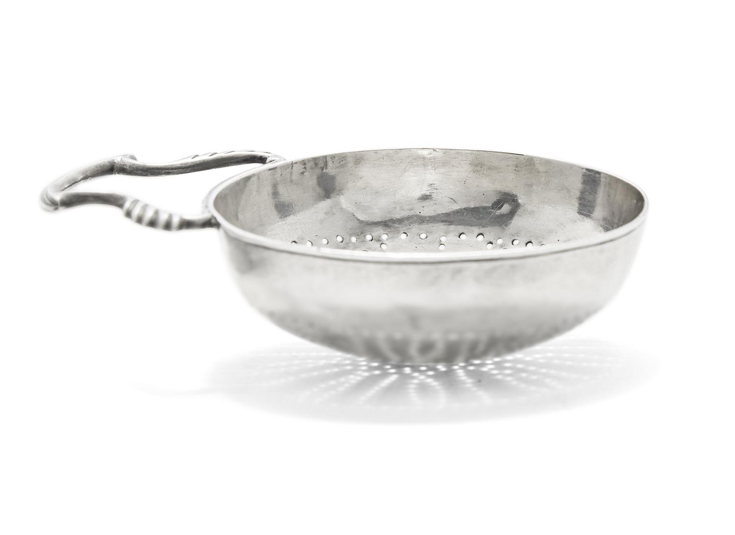 A Rare Silver Tea Strainer, Richard Humphreys (1750-1832), Philadelphia, PA, Circa 1775