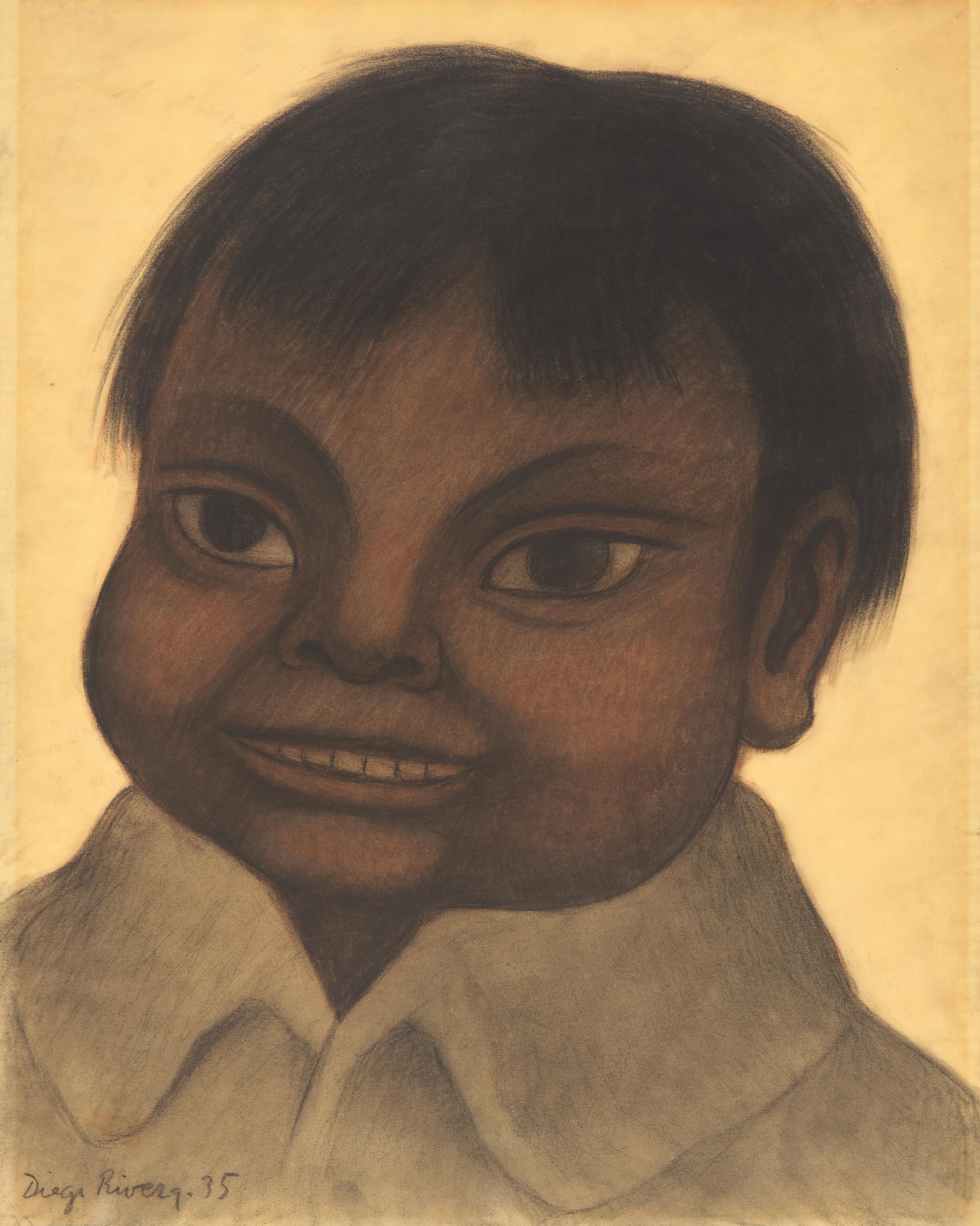 Diego Rivera (Mexican, 1886-1957) — Cabeza de Niño, 1935