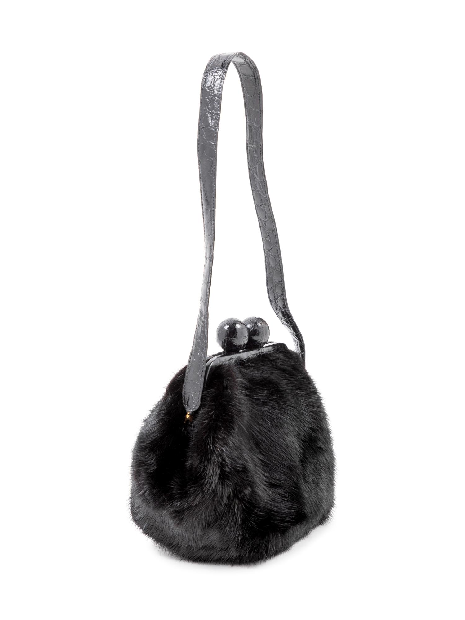Nancy Gonzalez Fur & Leather Bag