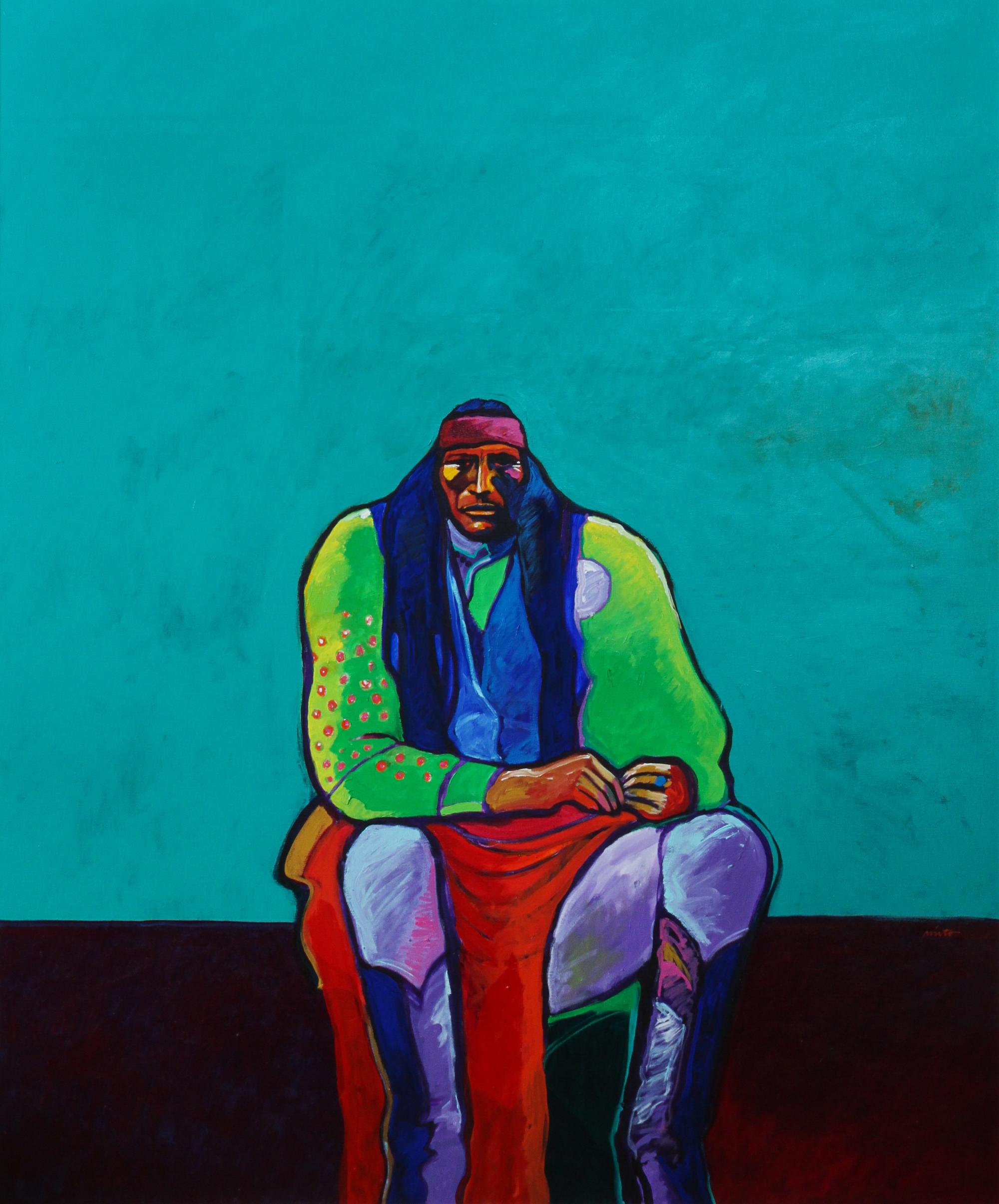 John Nieto 72 x 60 inches — (Apache, 1936-2018)