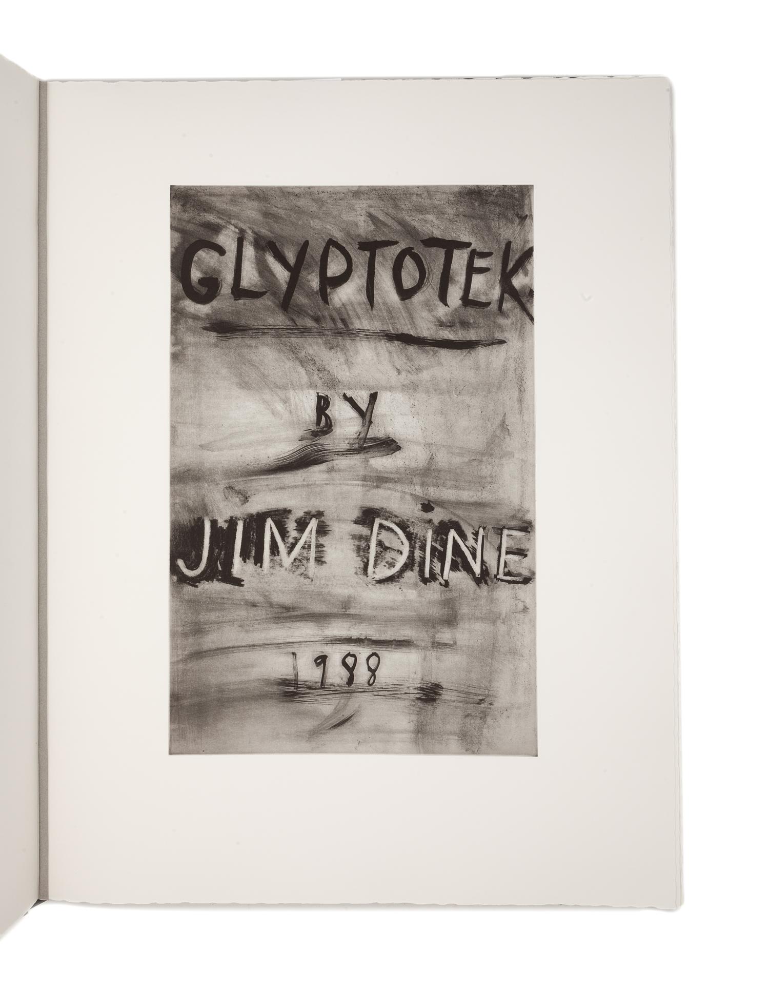 [ARTIST'S BOOK] --DINE, Jim (b. 1945). Glyptotek . New York and London: Pace Editions and Waddington Graphics, 1988.