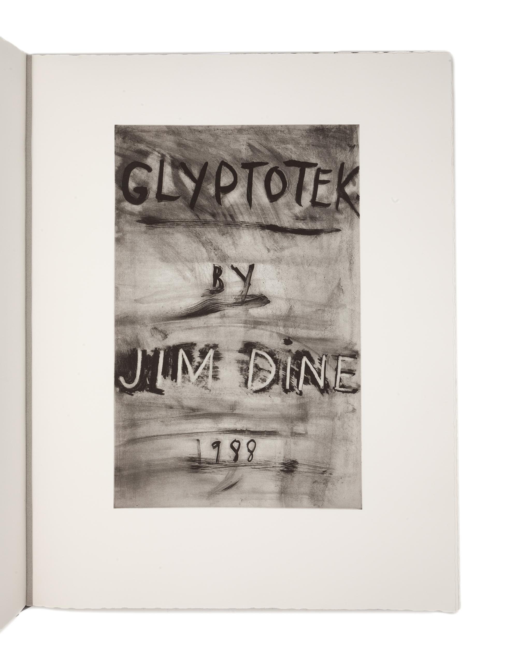 [ARTIST'S BOOK] --DINE, Jim (b. 1945). Glyptotek . New York and London: Pace Editions and Waddington Graphics, 1988.
