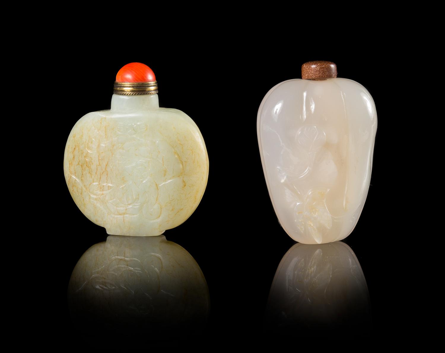 Two Jade Snuff Bottles
