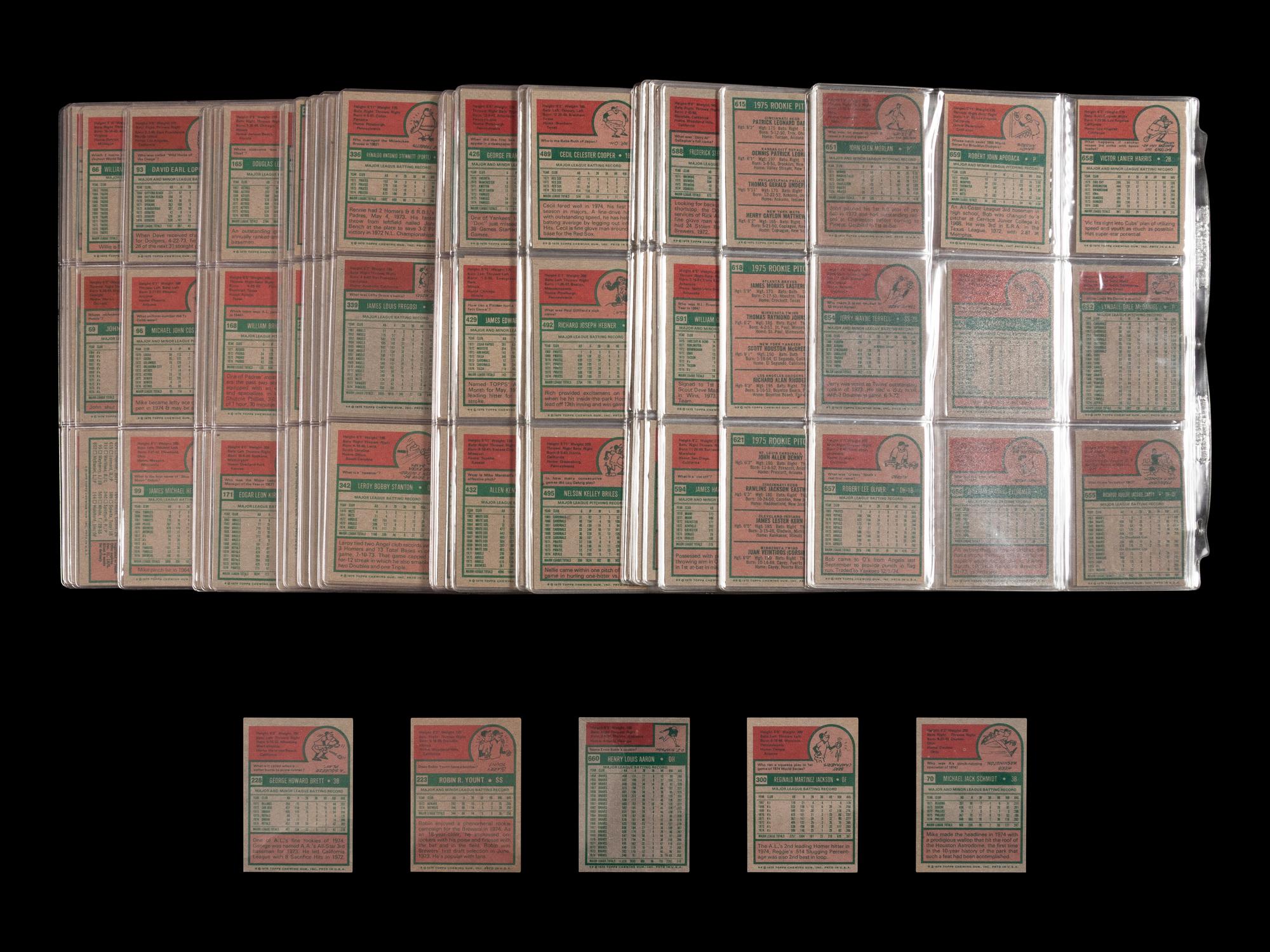 A Complete Set of 1975 Topps Baseball Cards (660/660)