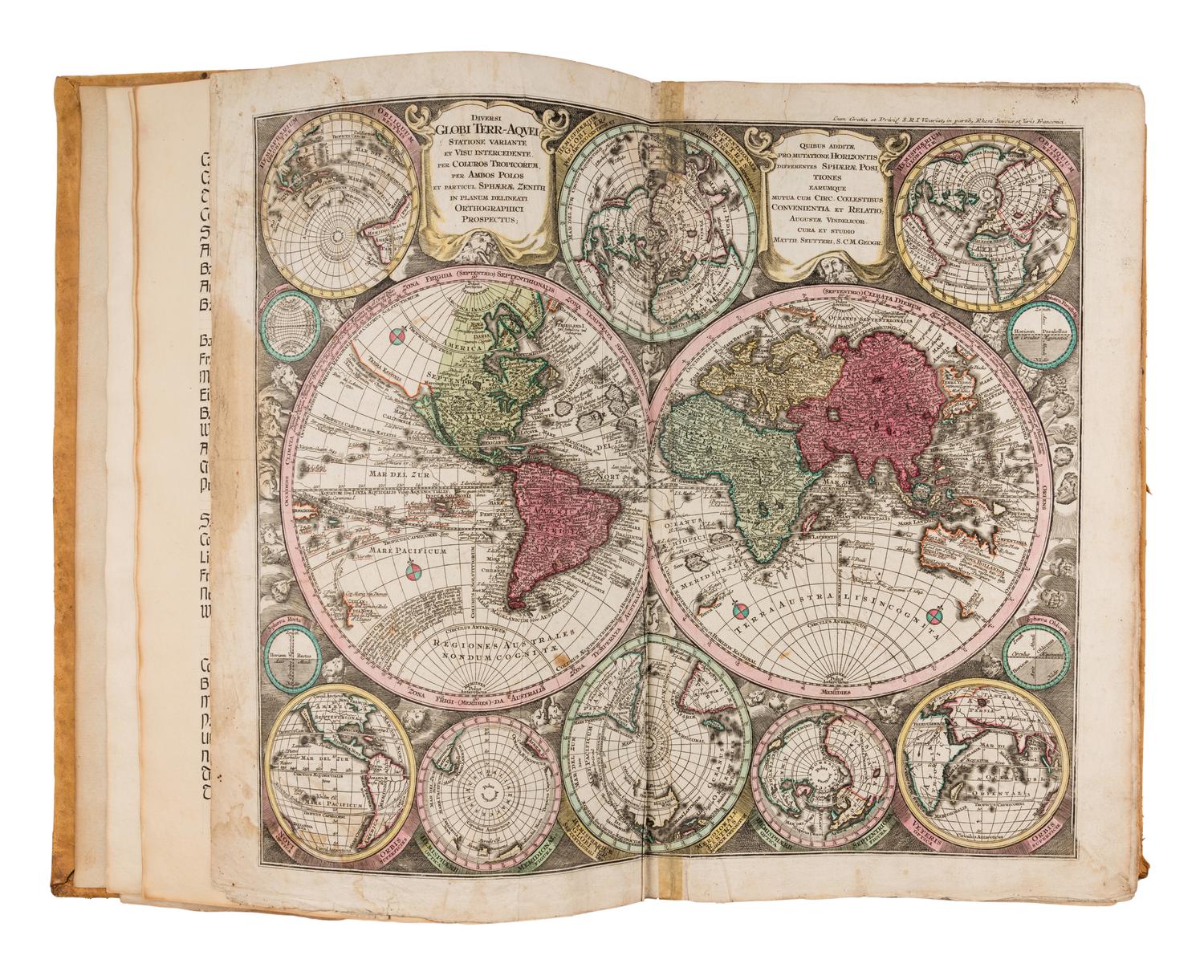 [MAPS]. HOMANN, Johann Baptist (1663-1724), HOMANN HEIRS, and Georg Matthäus SEUTTER (1678-1757). [Composite Atlas]. [Nuremberg, Augsburg, and others: Homann Heirs and others, maps dated between 1728-1765].